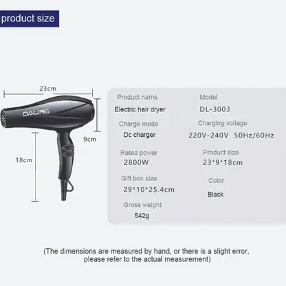 Electric Hair Dryer - Fast, Frizz-Free Drying & Salon-Quality Results