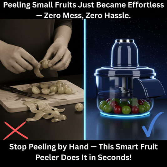 Automatic Grape Peeler Machine, Electric Garlic & Cherry Tomato Peeler Skin Remover Tool for Small Fruits, Effortless Peeling for Home Kitchen